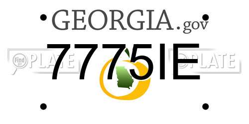 7775IE Georgia License Plate