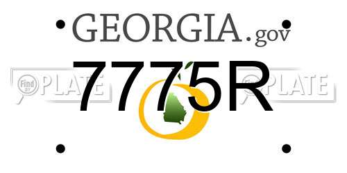 7775R Georgia License Plate