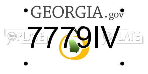 7779IV Georgia License Plate