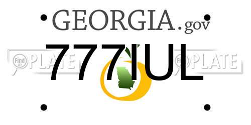 777IUL Georgia License Plate