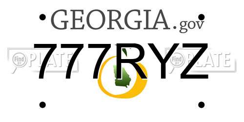 777RYZ Georgia License Plate