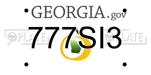 777SI3 Georgia License Plate