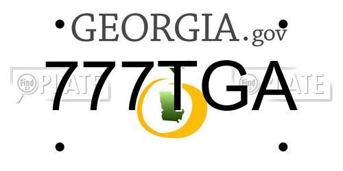 777TGA Georgia License Plate