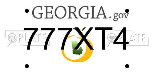777XT4 Georgia License Plate