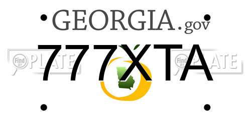 777XTA Georgia License Plate