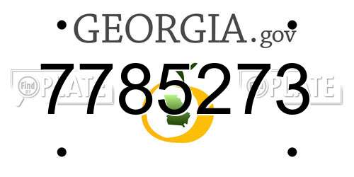 7785273 Georgia License Plate