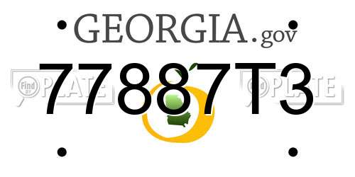77887T3 Georgia License Plate