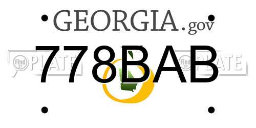 778BAB Georgia License Plate