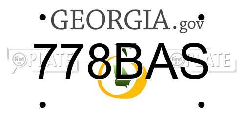 778BAS Georgia License Plate