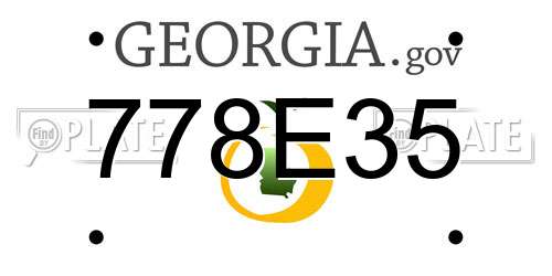 778E35 Georgia License Plate