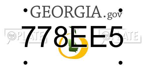 778EE5 Georgia License Plate
