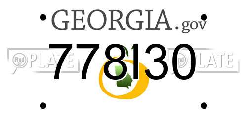 778I30 Georgia License Plate