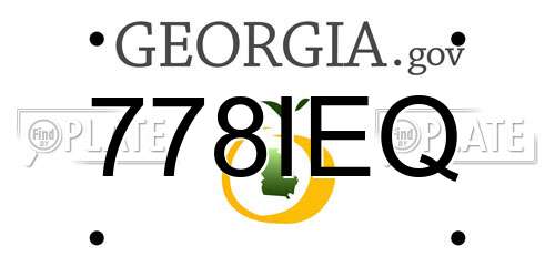 778IEQ Georgia License Plate