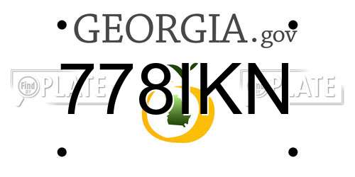 778IKN Georgia License Plate