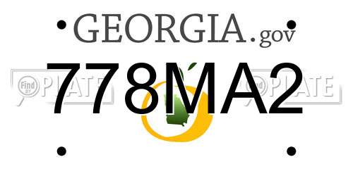 778MA2 Georgia License Plate