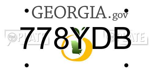 778YDB Georgia License Plate