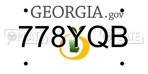 778YQB Georgia License Plate