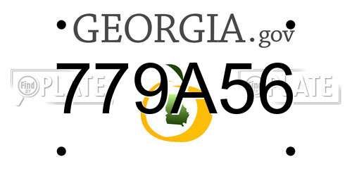779A56 Georgia License Plate
