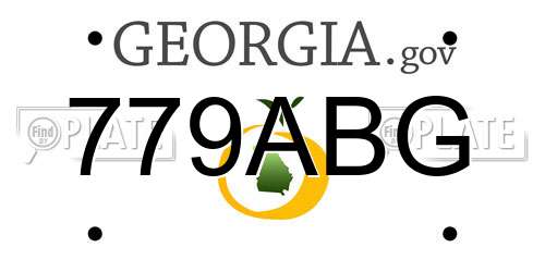 779ABG Georgia License Plate