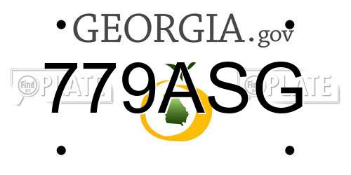 779ASG Georgia License Plate