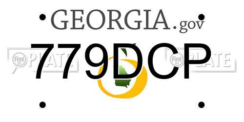 779DCP Georgia License Plate
