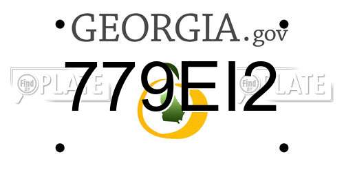 779EI2 Georgia License Plate