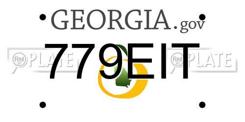 779EIT Georgia License Plate