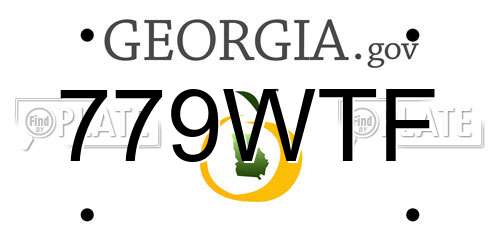 779WTF Georgia License Plate