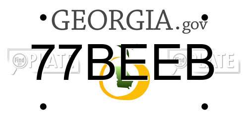 77BEEB Georgia License Plate