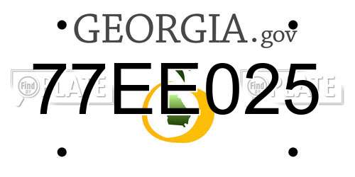 77EE025 Georgia License Plate