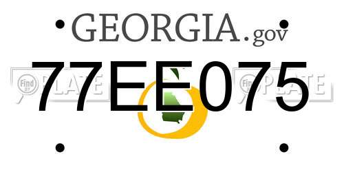 77EE075 Georgia License Plate