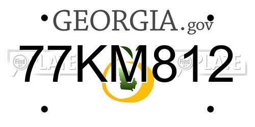 77KM812 Georgia License Plate