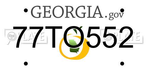 77TO552 Georgia License Plate