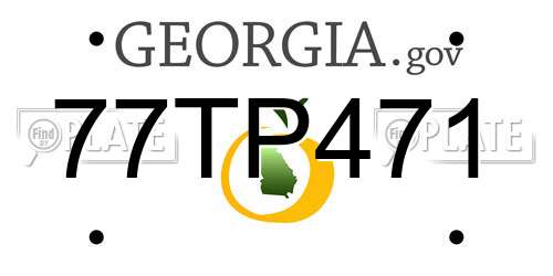 77TP471 Georgia License Plate