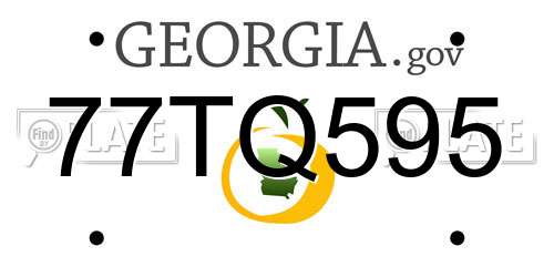 77TQ595 Georgia License Plate