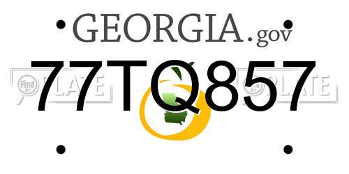 77TQ857 Georgia License Plate