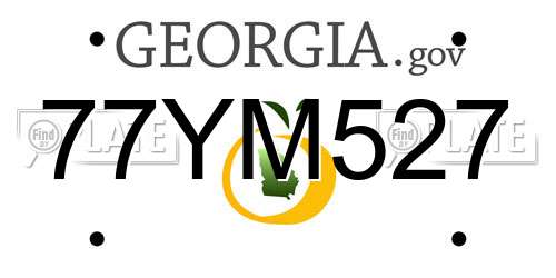 77YM527 Georgia License Plate
