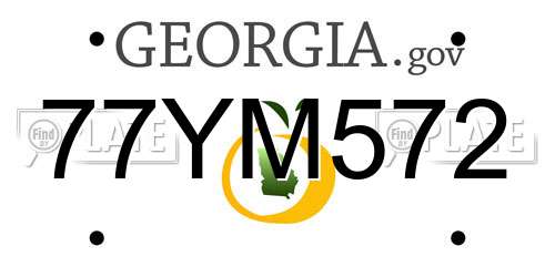 77YM572 Georgia License Plate