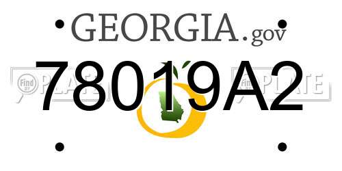 78019A2 Georgia License Plate