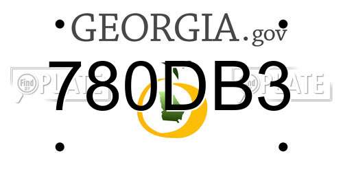 780DB3 Georgia License Plate