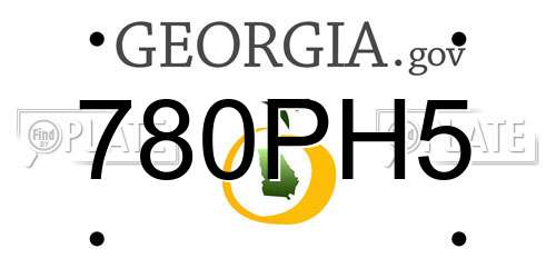 780PH5 Georgia License Plate
