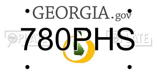 780PHS Georgia License Plate