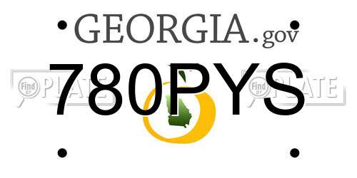 780PYS Georgia License Plate