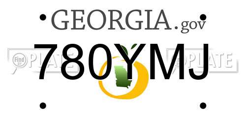780YMJ Georgia License Plate