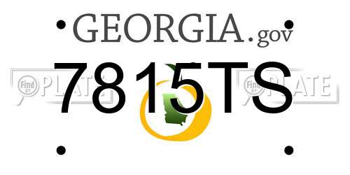 7815TS Georgia License Plate