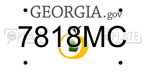 7818MC Georgia License Plate