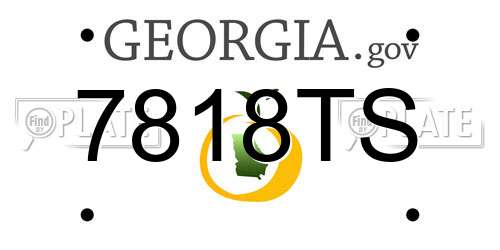 7818TS Georgia License Plate