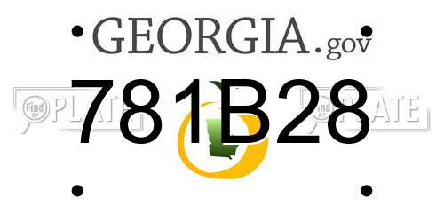 781B28 Georgia License Plate