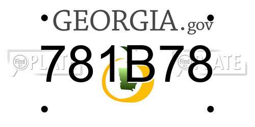 781B78 Georgia License Plate