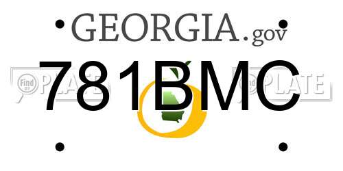 781BMC Georgia License Plate